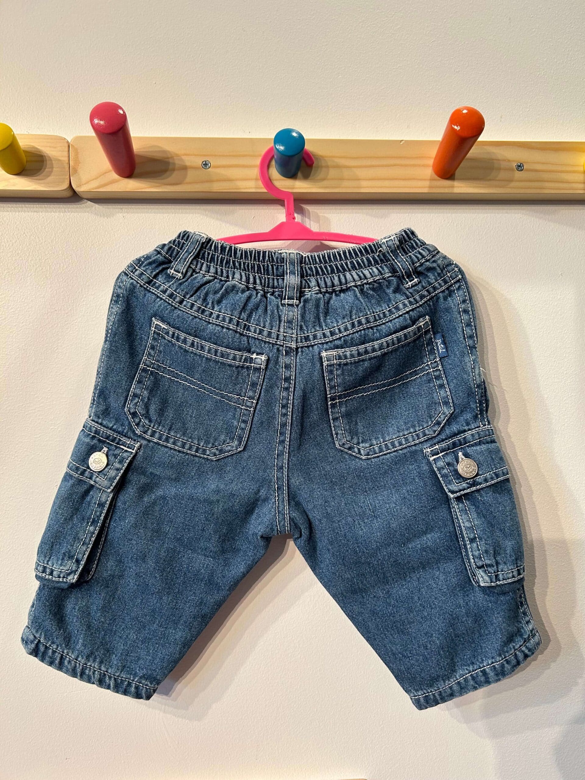 KENZO KIDS (Paris) FAUX SHEARLING COAT + SPROUT TEE + PUMPKIN PATCH CARGO JEANS 3-6 MONTHS - Image 9