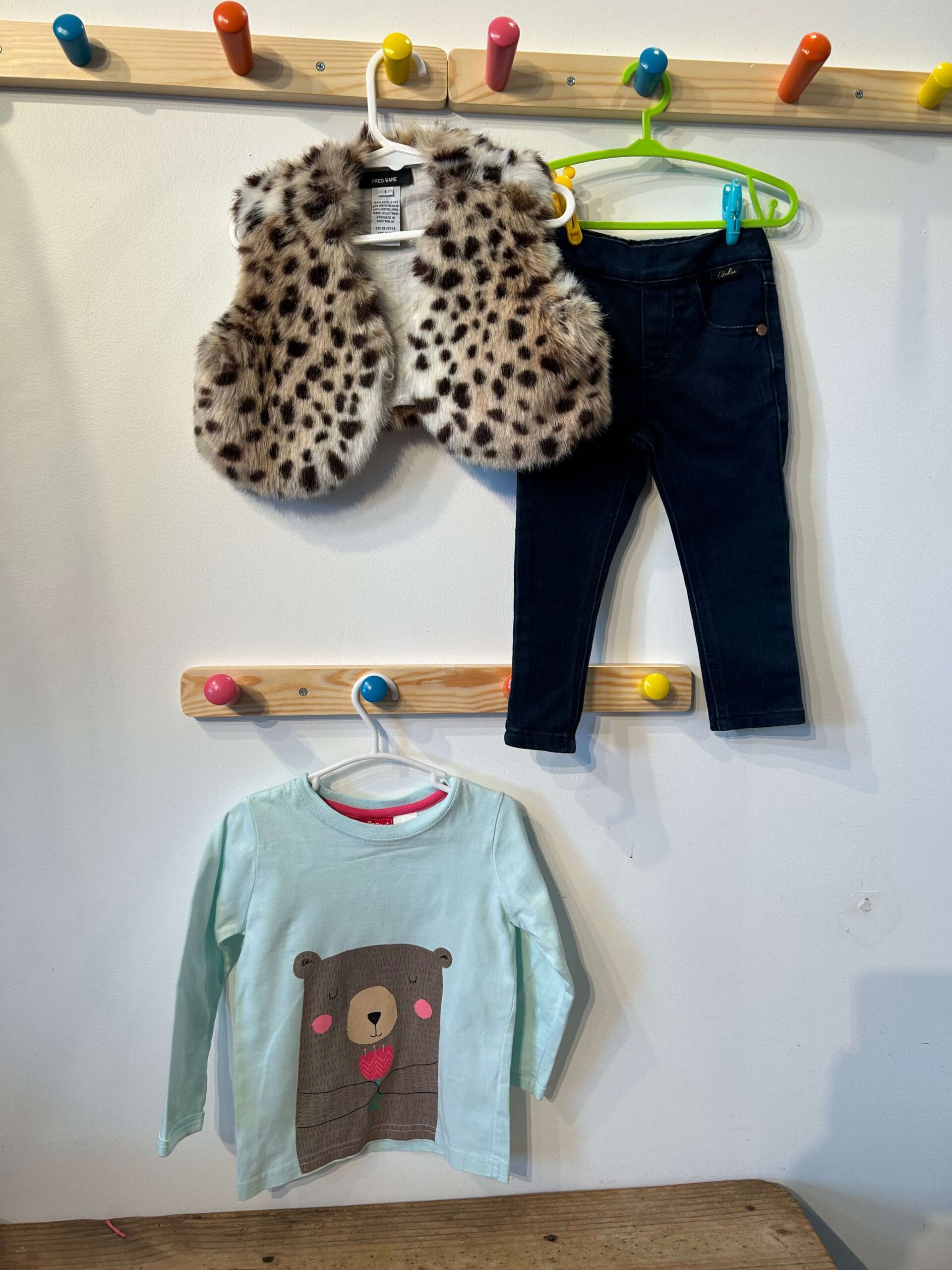 FRED BARE FAUX LEOPARD FUR GILET + TED BAKER STRETCH JEANS - Image 7