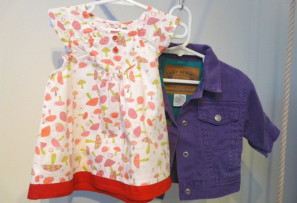 ORCHESTRA (Paris) DRESS + GAP DENIM JACKET 6-12 MONTHS