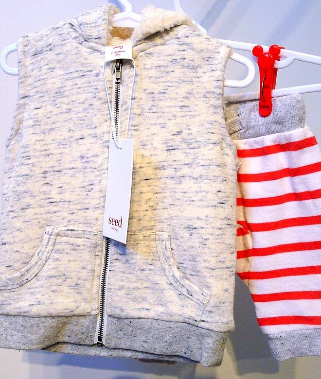 SEED BABY GILET + SEED BABY TRACKIES 0-3 MONTHS