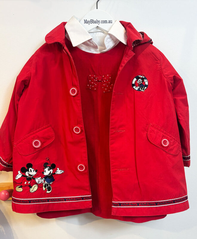 HALO CORDUROY A-LINE TUNIC DRESS + BLUE SKY FORMAL COTTON  SHIRT + DISNEY SWING COAT