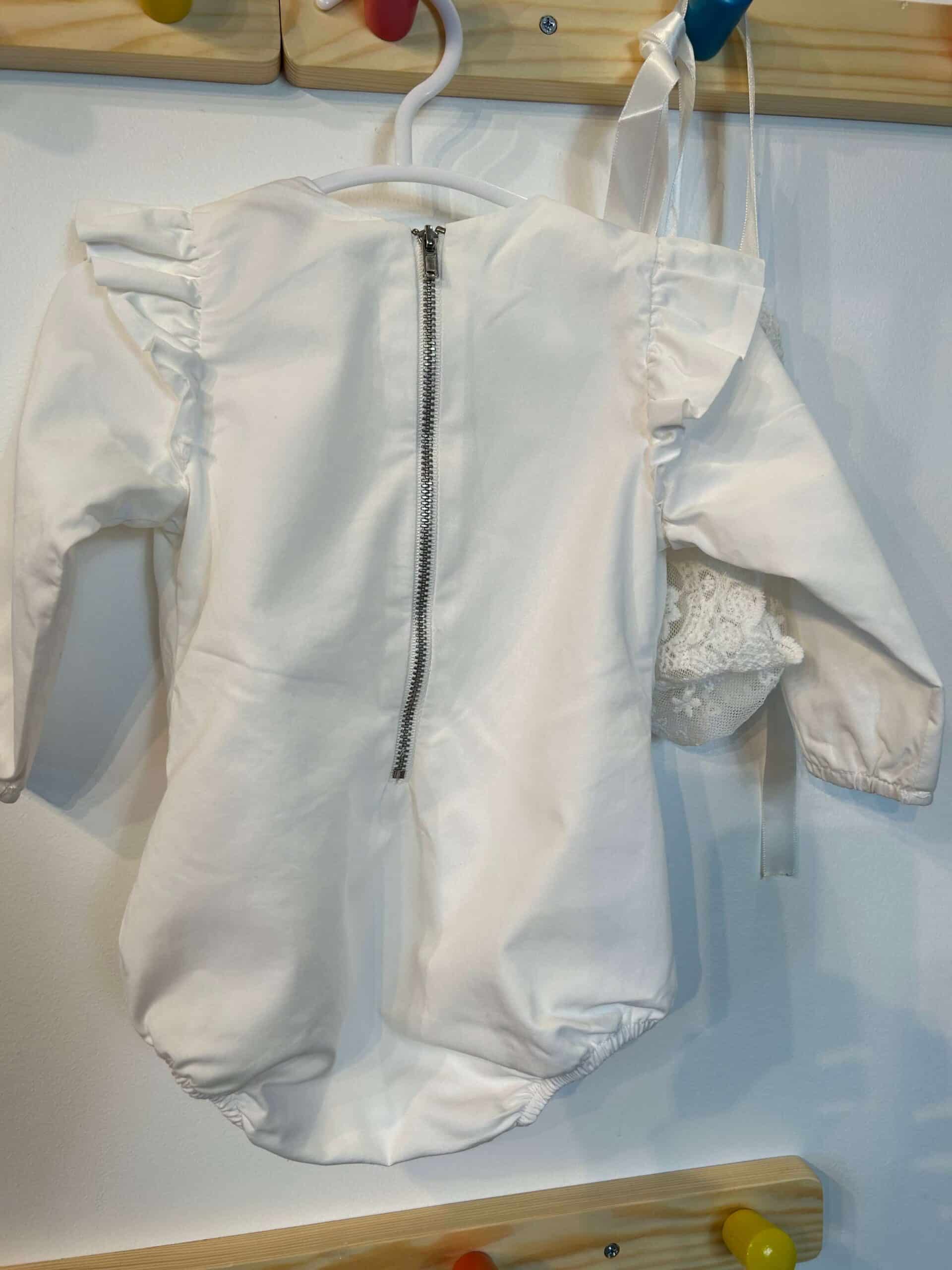 LILY ROSE (UK Designer) ELEGANT ONESIE + BONNET + BOOTIES - Image 4