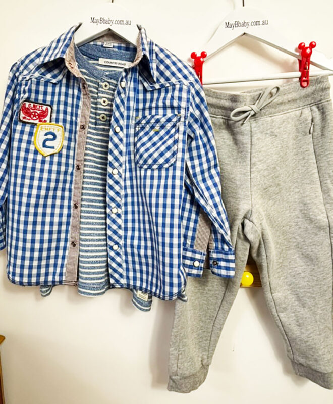 ABSORBA CONFETTI (France) SHIRT + COUNTRY ROAD TEE + COUNRY ROAD TRACKIES