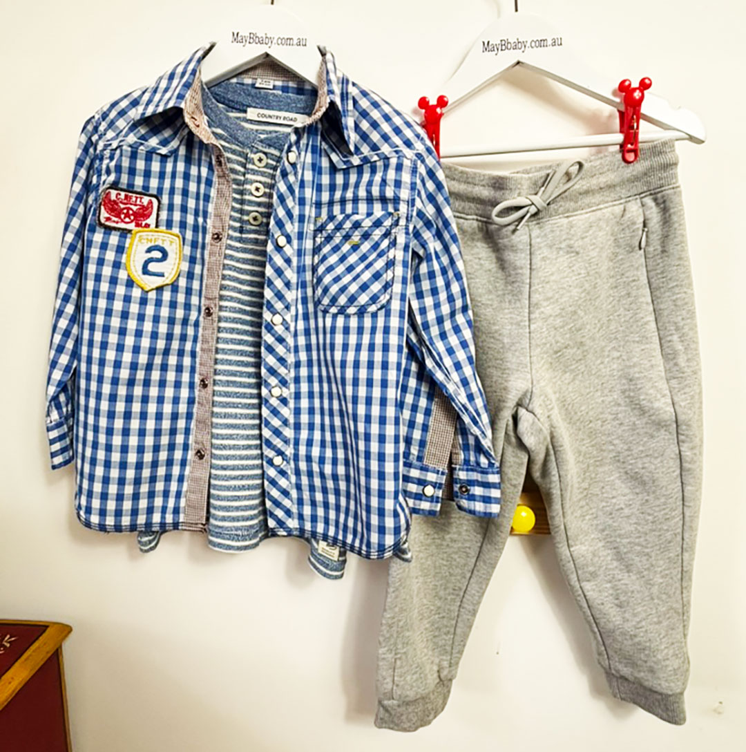 ABSORBA CONFETTI (France) SHIRT + COUNTRY ROAD TEE + COUNRY ROAD TRACKIES
