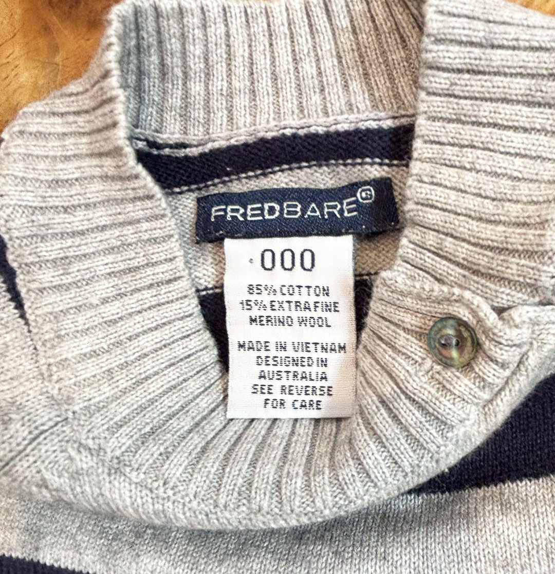 FRED BARE MERINO WOOL JUMPER + OBAIBI (France) TROUSERS + FRAYED KNOT LEATHER SHOES 0-3 MONTHS - Image 6