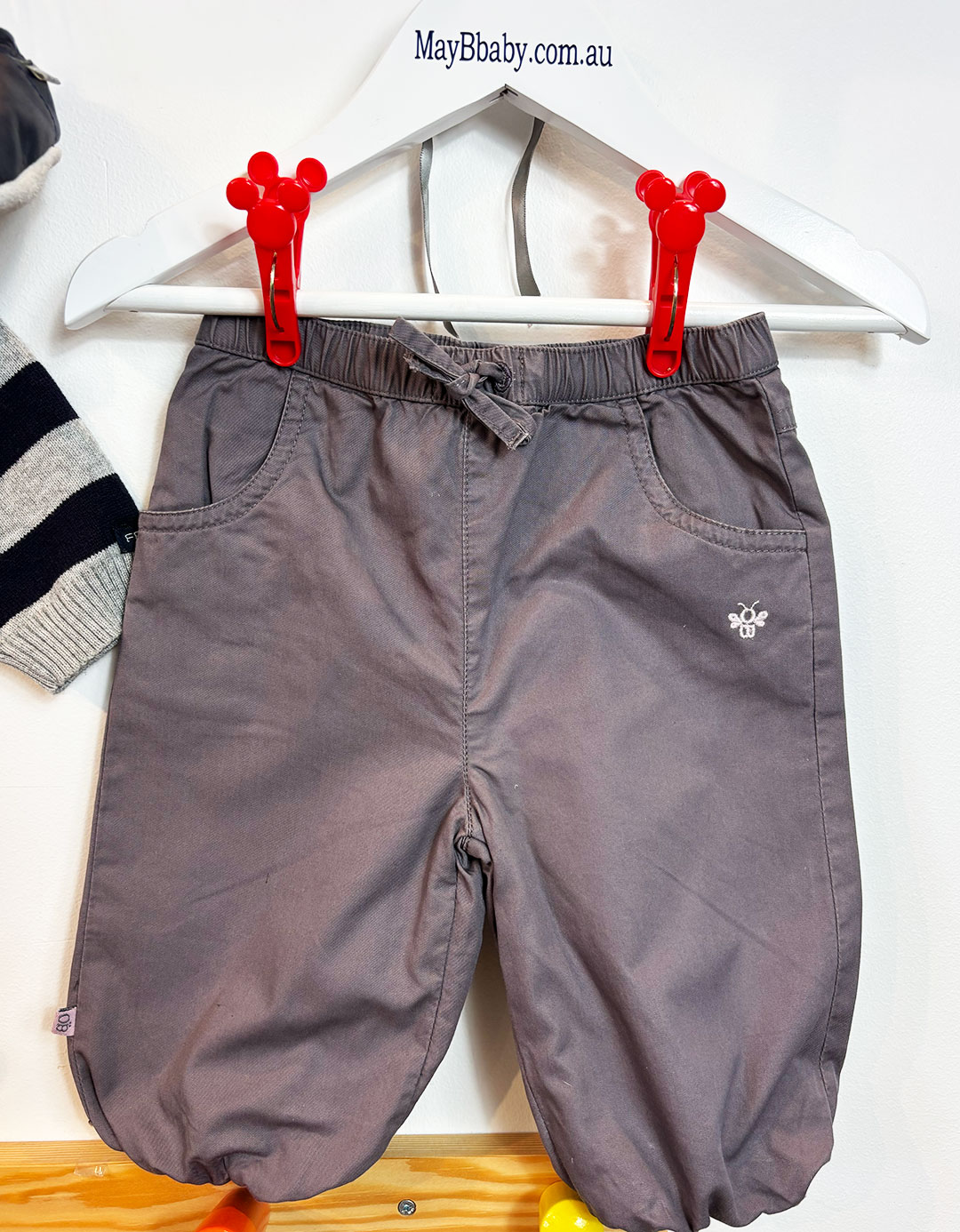 FRED BARE MERINO WOOL JUMPER + OBAIBI (France) TROUSERS + FRAYED KNOT LEATHER SHOES 0-3 MONTHS - Image 3