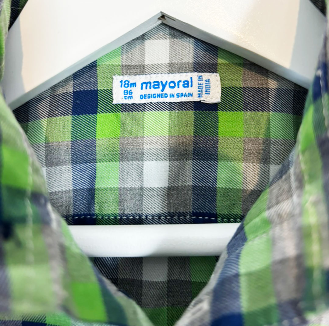 MAYORAL (France) SHIRT + PURE BABY TEE + BABY GAP PADDED GILET + PUMPKIN PATCH JEANS 18 Months - Image 5