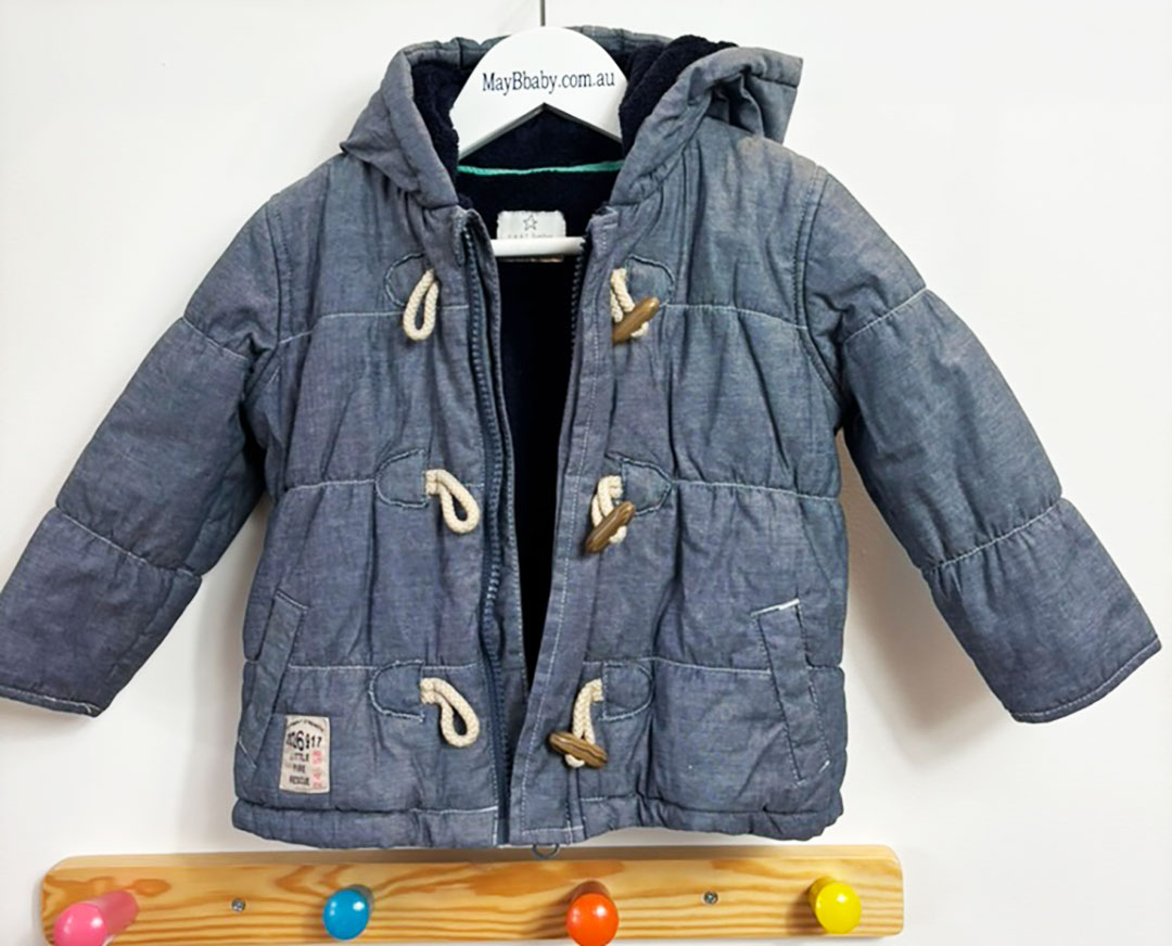 OBAIBI (France) DUNGAREES + NEXT DUFFEL COAT + MARKS & SPENCER SHIRT 18 months - Image 4
