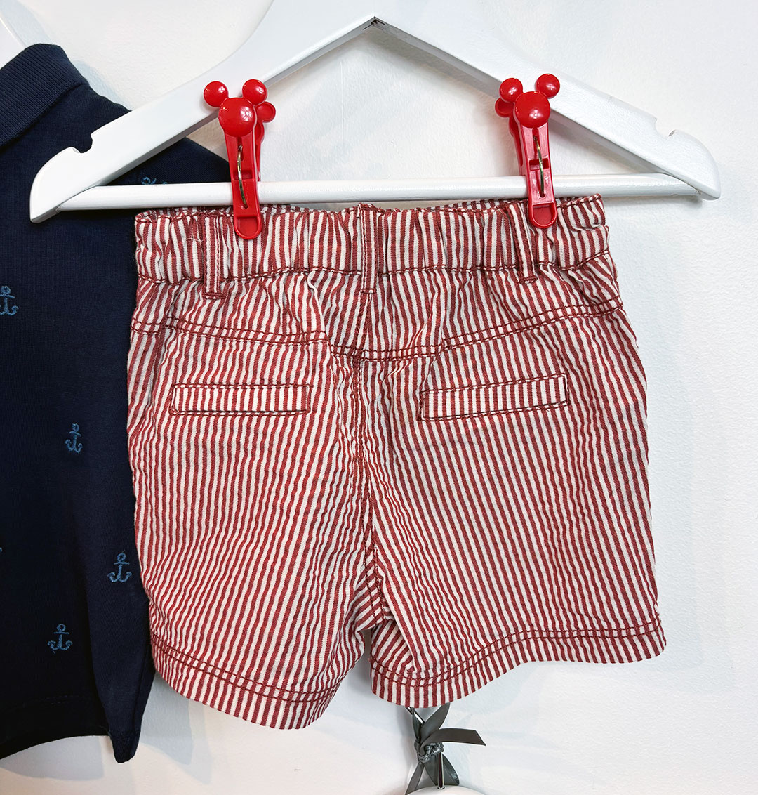 JOHN LEWIS POLO SHIRT + SHORTS + RALPH LAUREN LONG SLEEVE TEE 6-9 MONTHS - Image 6