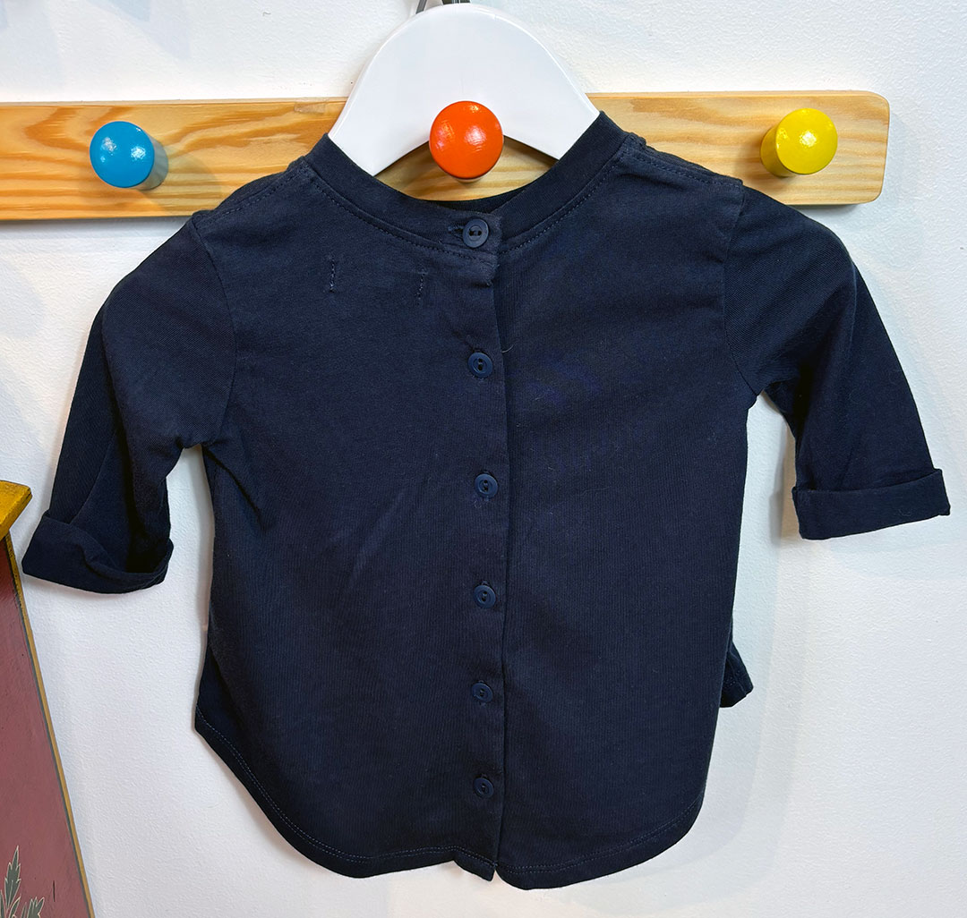 JOHN LEWIS POLO SHIRT + SHORTS + RALPH LAUREN LONG SLEEVE TEE 6-9 MONTHS - Image 5
