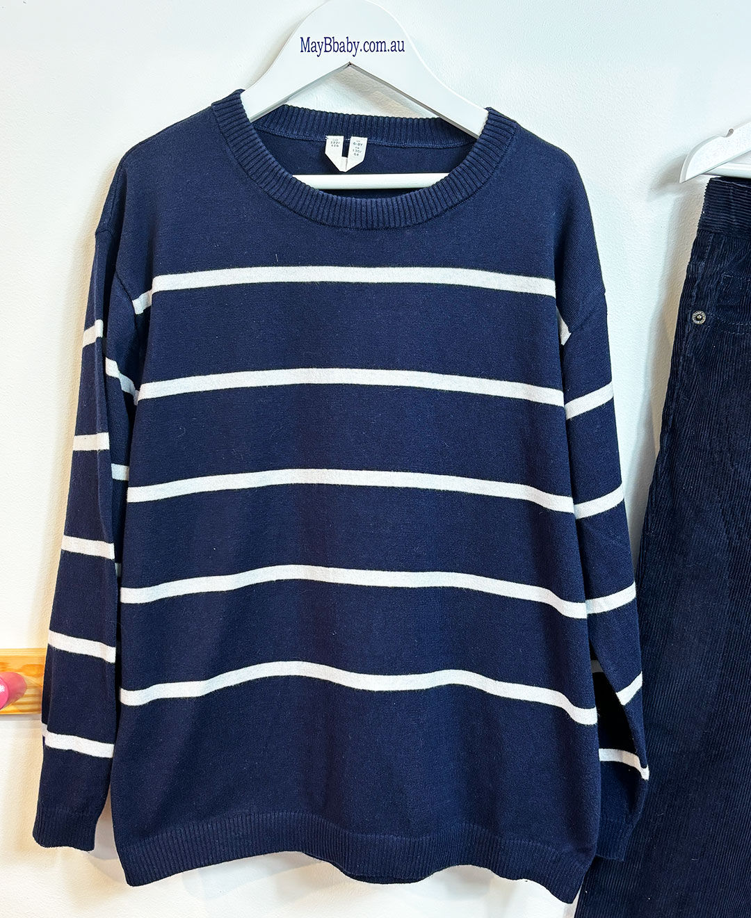 PETITE BATEAU (France) CORDUROY JEANS + ARKET (Sweden) WOOLLEN JUMPER + HOGWARTS ALUMNI TEE (Official Potter Merchandise) - Image 3