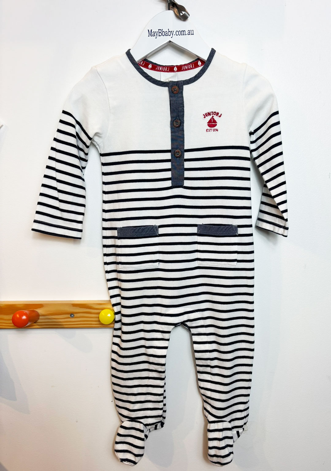 JASPER CONRAN JUNIOR ONESIE + THE WHITE COMPANY LONDON ONESIE 6-18 MONTHS - Image 3